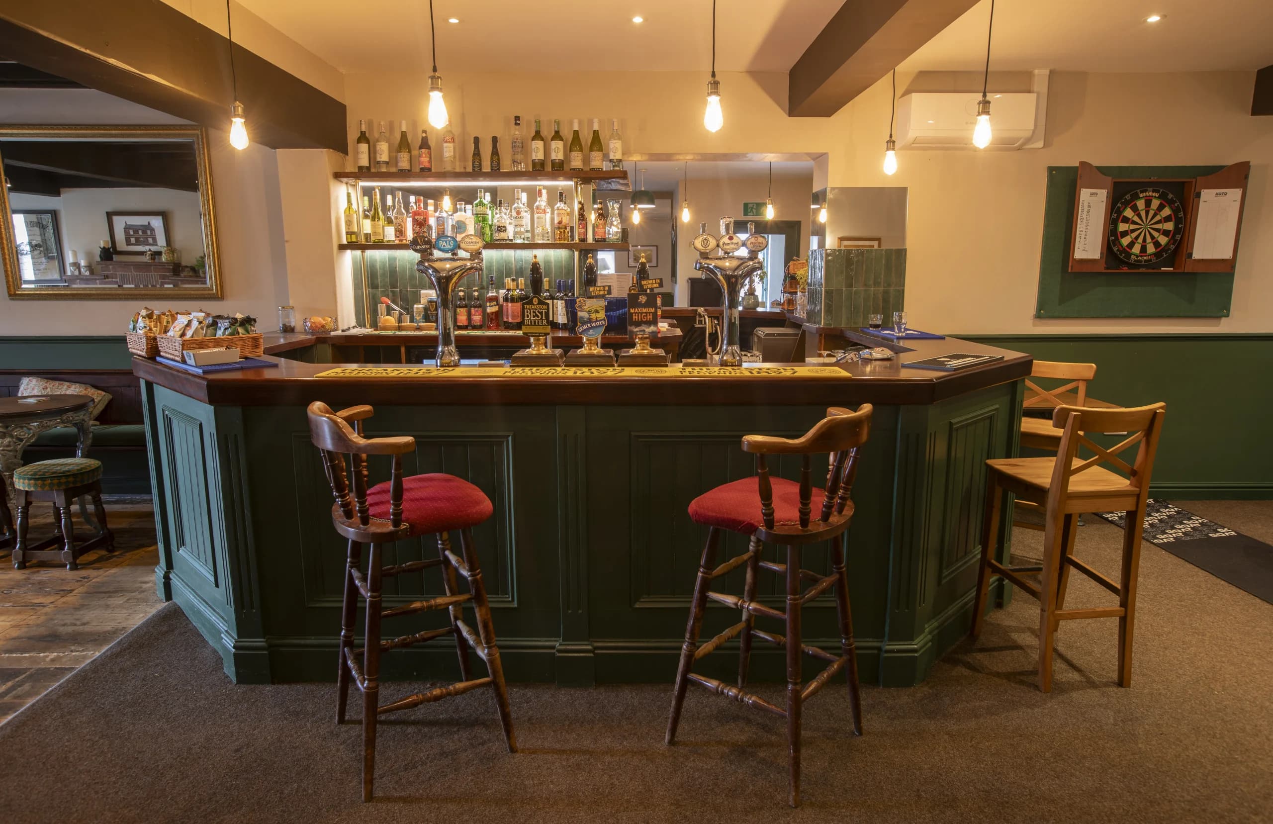 The restored bar at The Black Lion