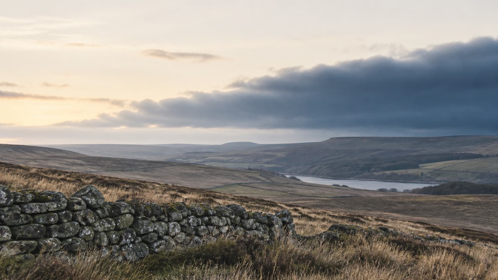 Yorkshire moor under a pale sky